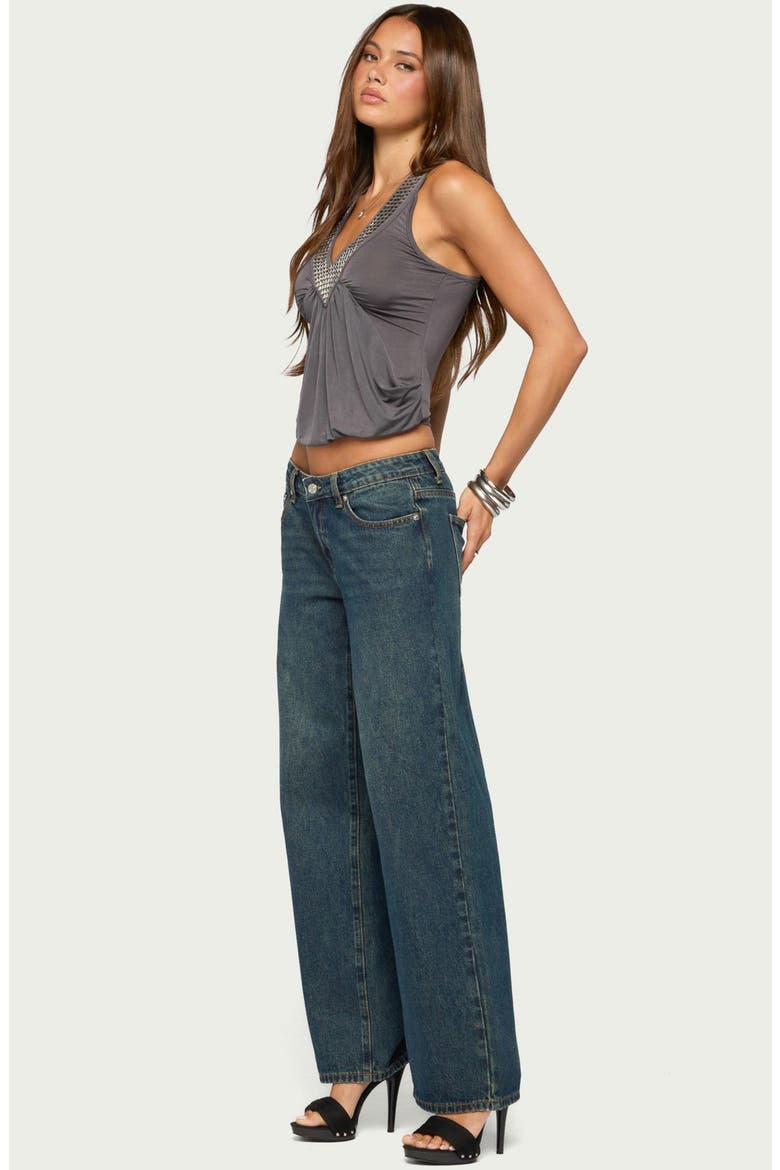 Brise Studded Draped Top, Alternate, color, GRAY