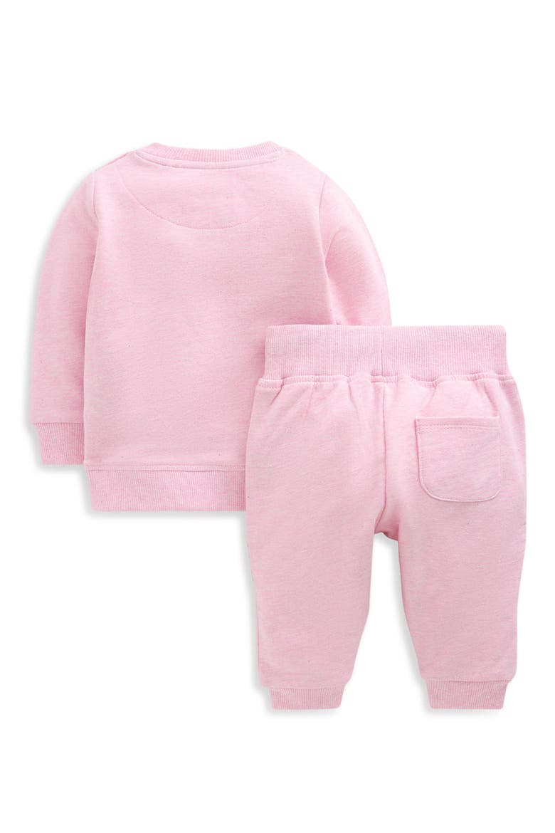 Kids' Appliqué Sweatshirt & Pants Set, Alternate, color, PALE PINK FARM