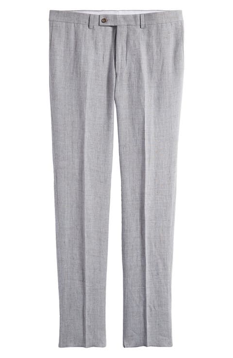 Pablo Flat Front Linen Trousers