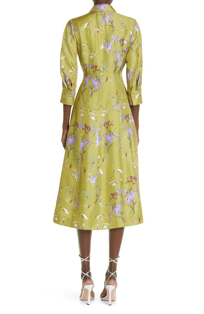 Jason Wu Collection Floral Silk Shirtdress, Alternate, color, 