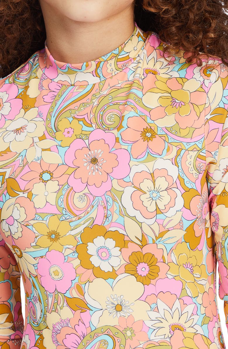 Billabong Kids' Ain't She A Beaut Long Sleeve One-Piece Rashguard Swimsuit, Alternate, color, 