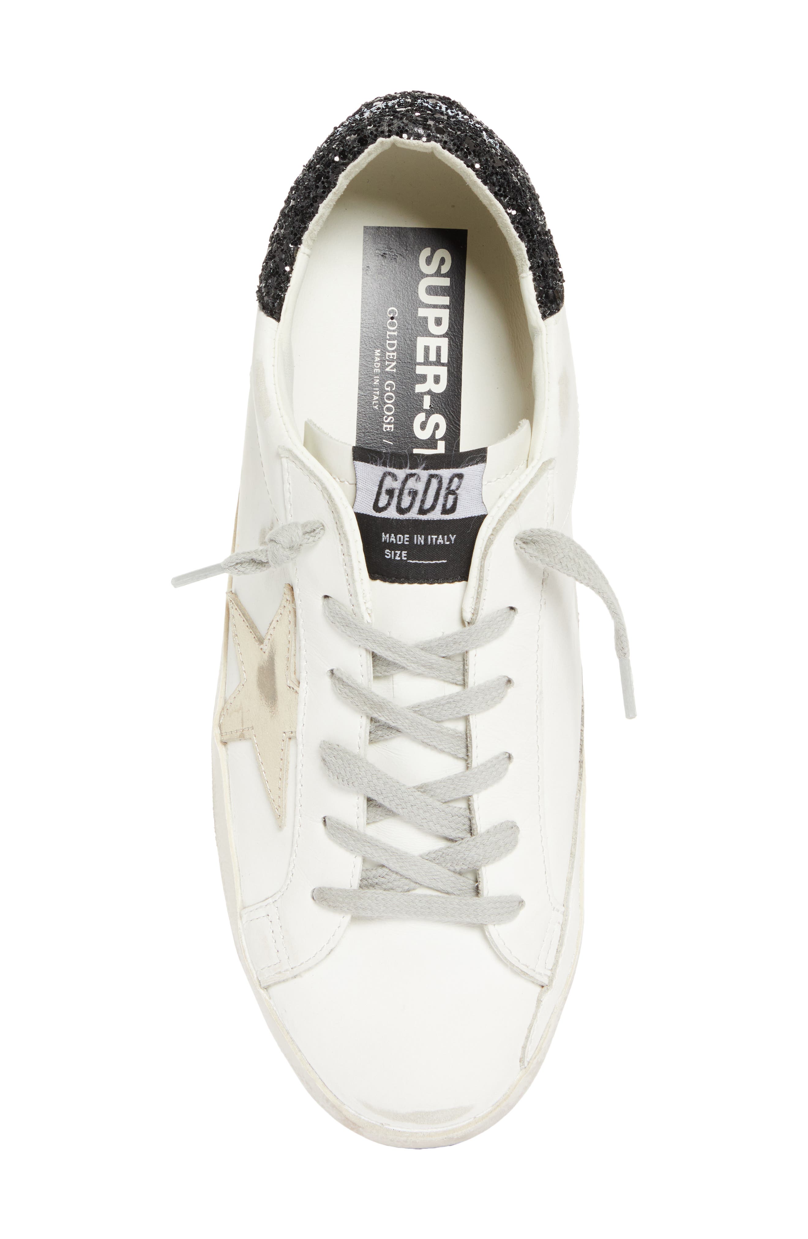 Golden Goose Super-Star Low Top Sneaker, Alternate, color, White/ Gold/ Black