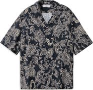 MANGO Floral Print Camp Shirt