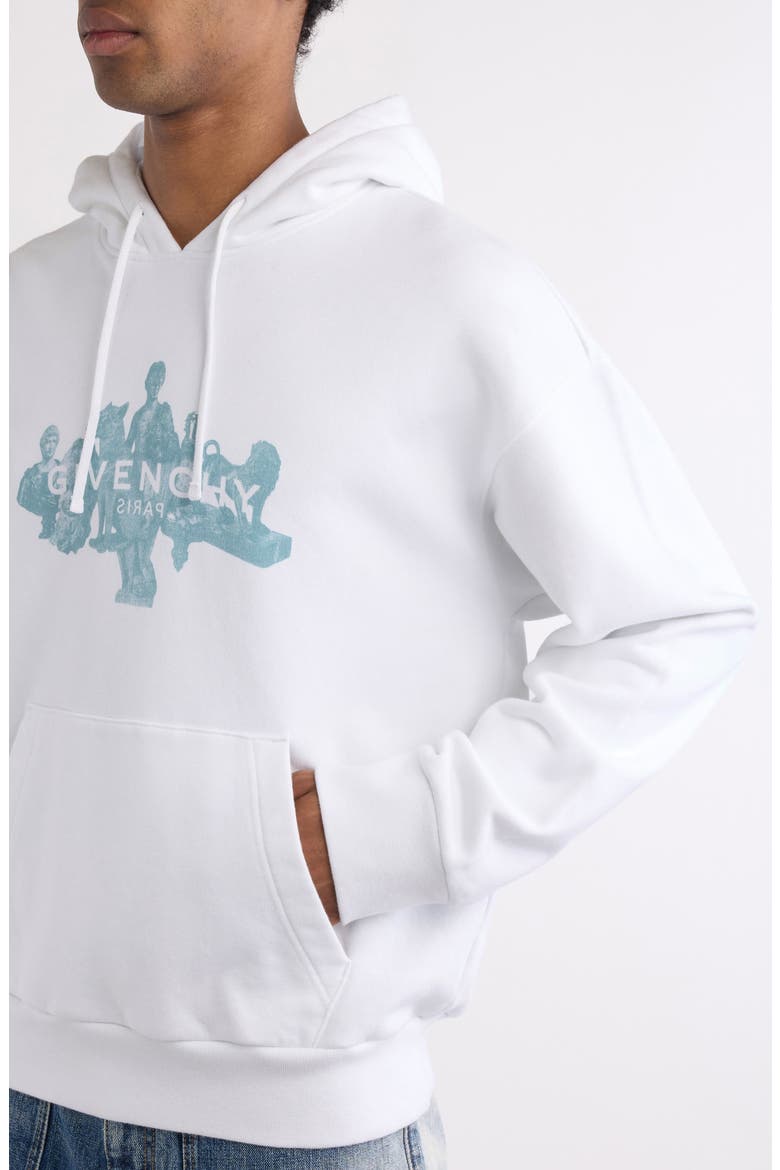 Boxy Fit Graphic Hoodie, Alternate, color, WHITE