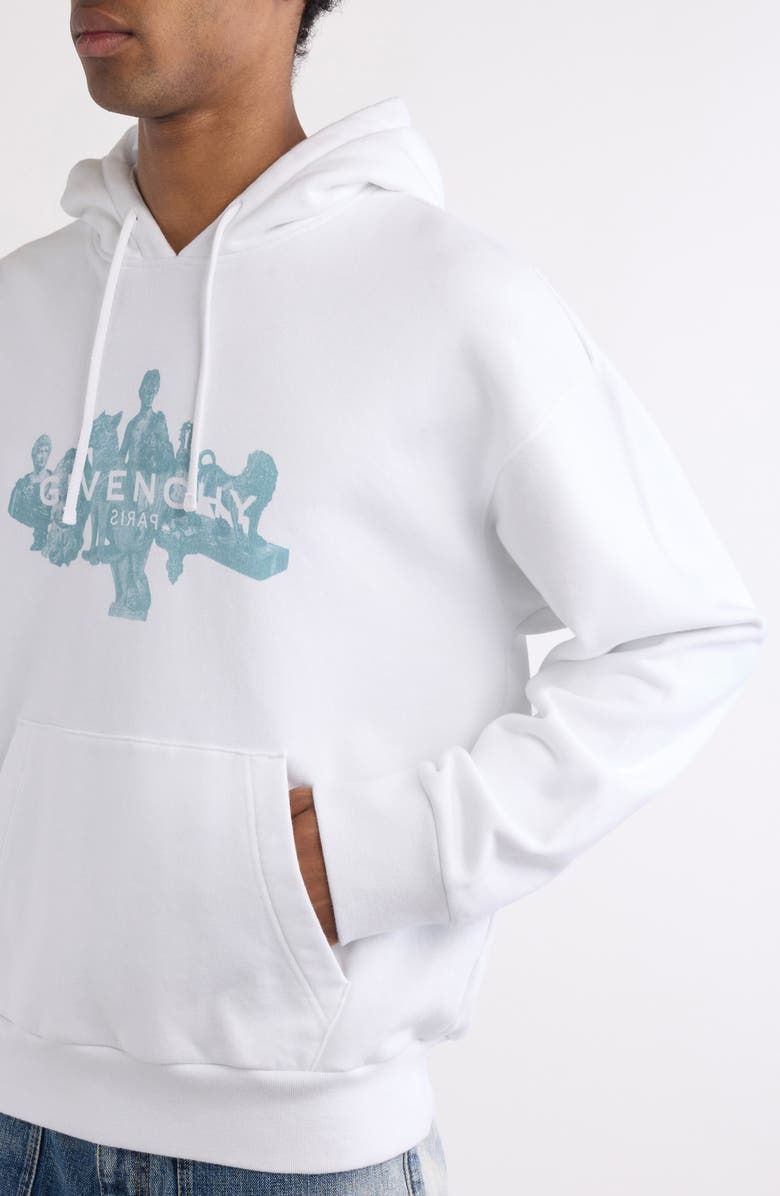 Givenchy Boxy Fit Graphic Hoodie, Alternate, color,