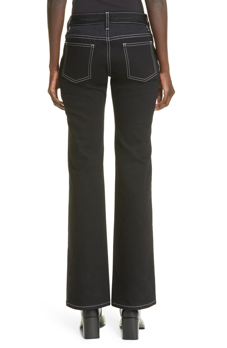 Dion Lee Spliced Low Rise Bootcut Jeans, Alternate, color,