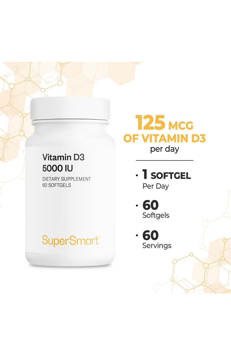 SuperSmart Vitamin D3 5000 IU per Day, Alternate, color, NO COLOR
