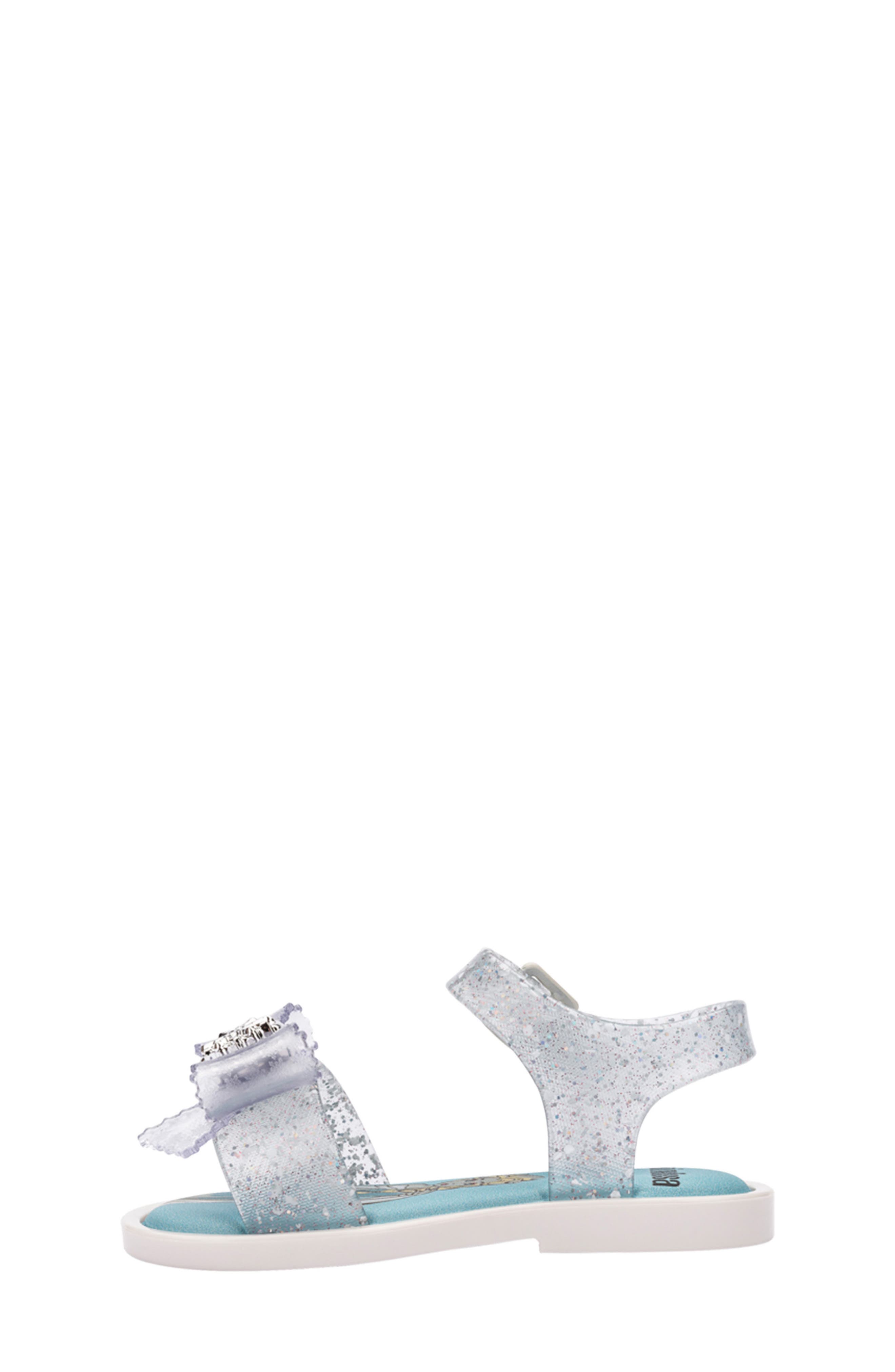 Mini Melissa x Disney Water Resistant Jelly Sandal, Alternate, color, Clear Glit