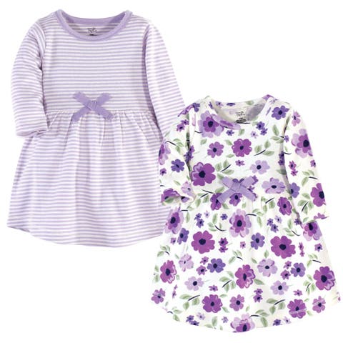 2Pk Long Sleeve Organic Dresses (Toddler, Little Kid & Big Kid)