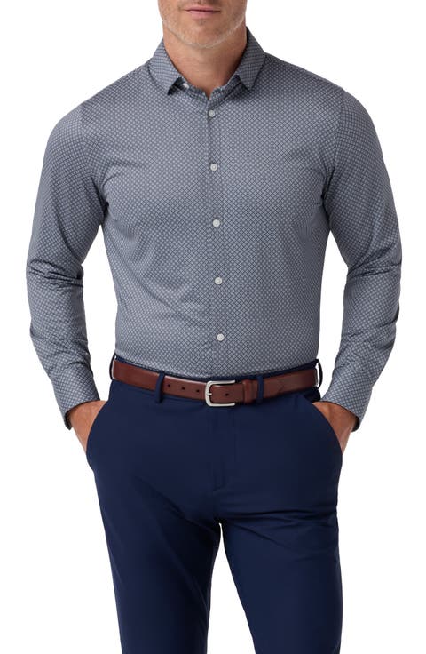 Halyard Trim Fit Clover Performance Button-Up Shirt