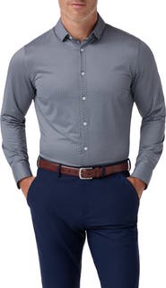 Mizzen+Main Halyard Trim Fit Clover Performance Button-Up Shirt
