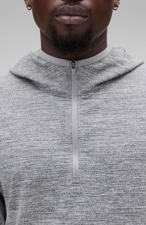 Reigning Champ Solotex® Mesh Tiebreak Performance Quarter Zip Hoodie In Gray
