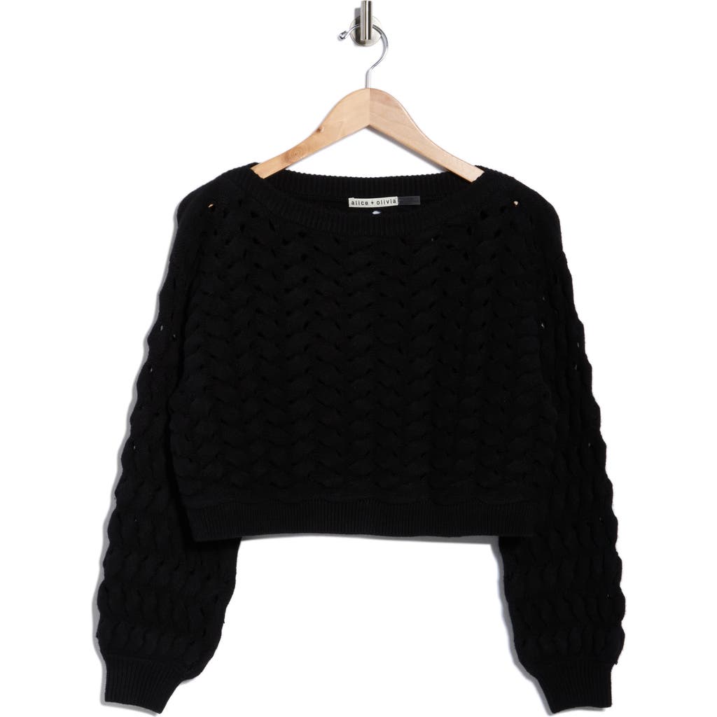 Alice And Olivia Allene Wool-blend Sweater In Multi
