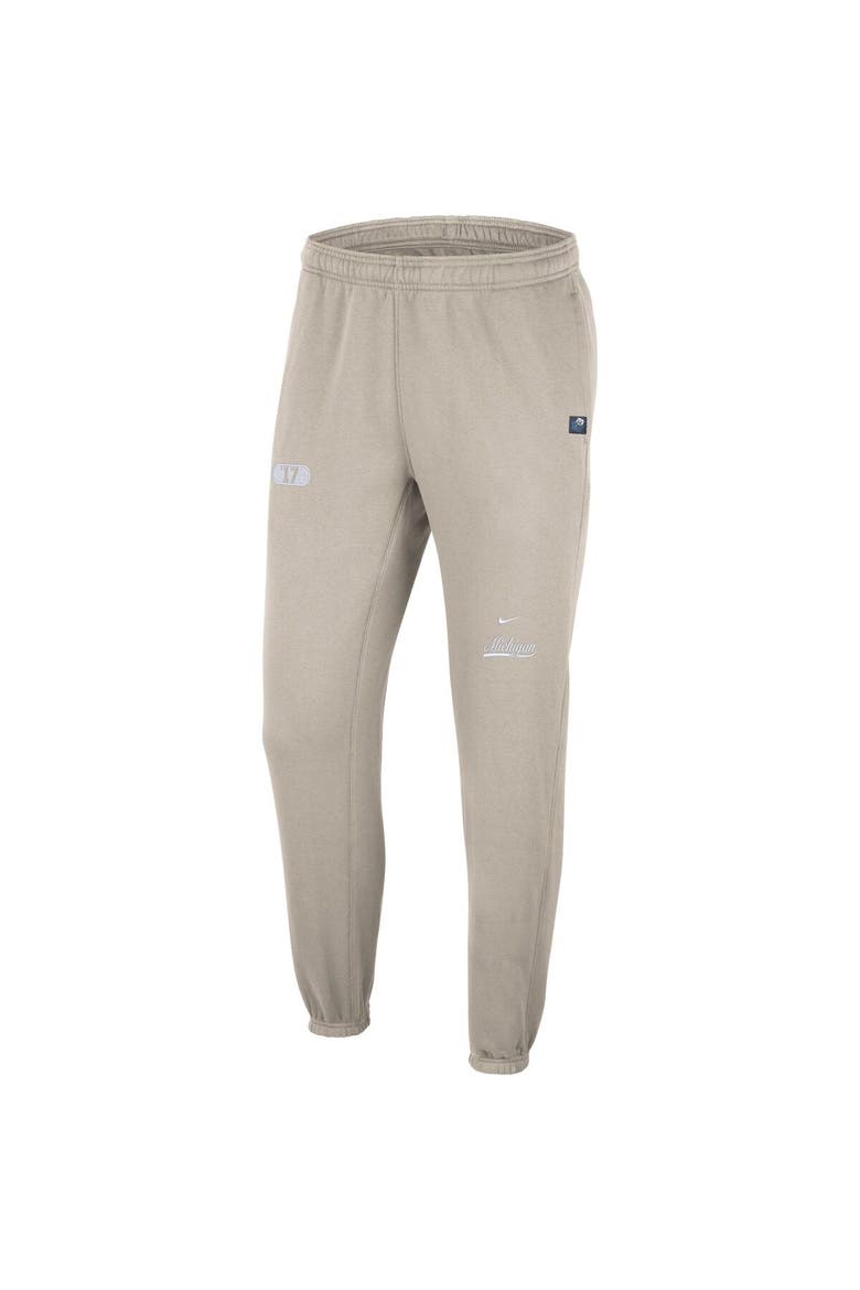 Men's Nike Cream Michigan Wolverines Jogger Pants, Alternate, color, Cream
