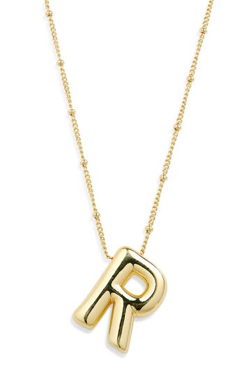 Leith 3d Initial Pendant Necklace