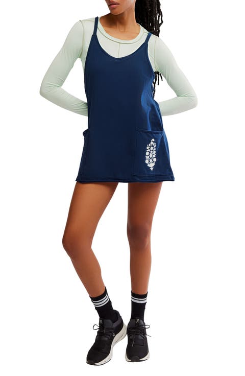 Hot Shot Logo Pocket Stretch Cotton Minidress