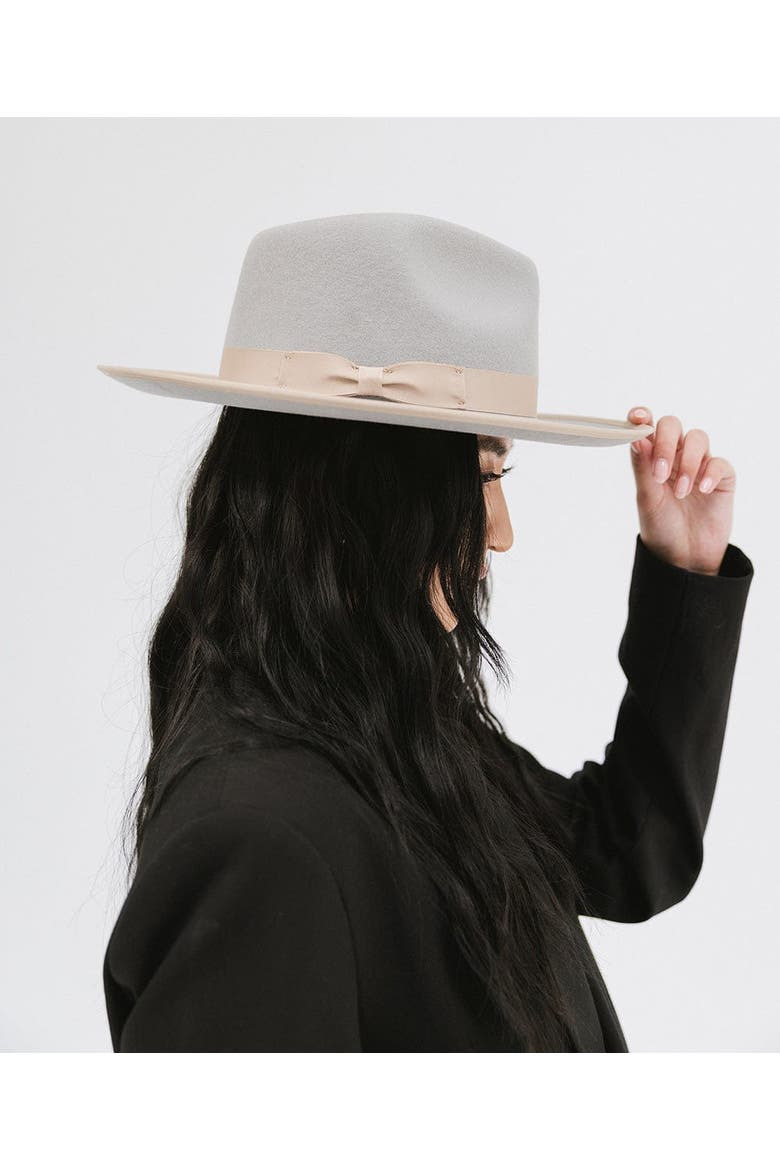 Monroe Rancher Wool Fedora Hat, Alternate, color, Light Grey