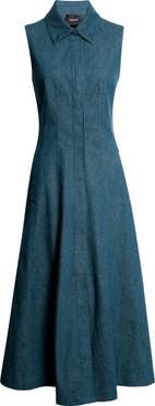 Akris Sleeveless Stretch Denim Dress