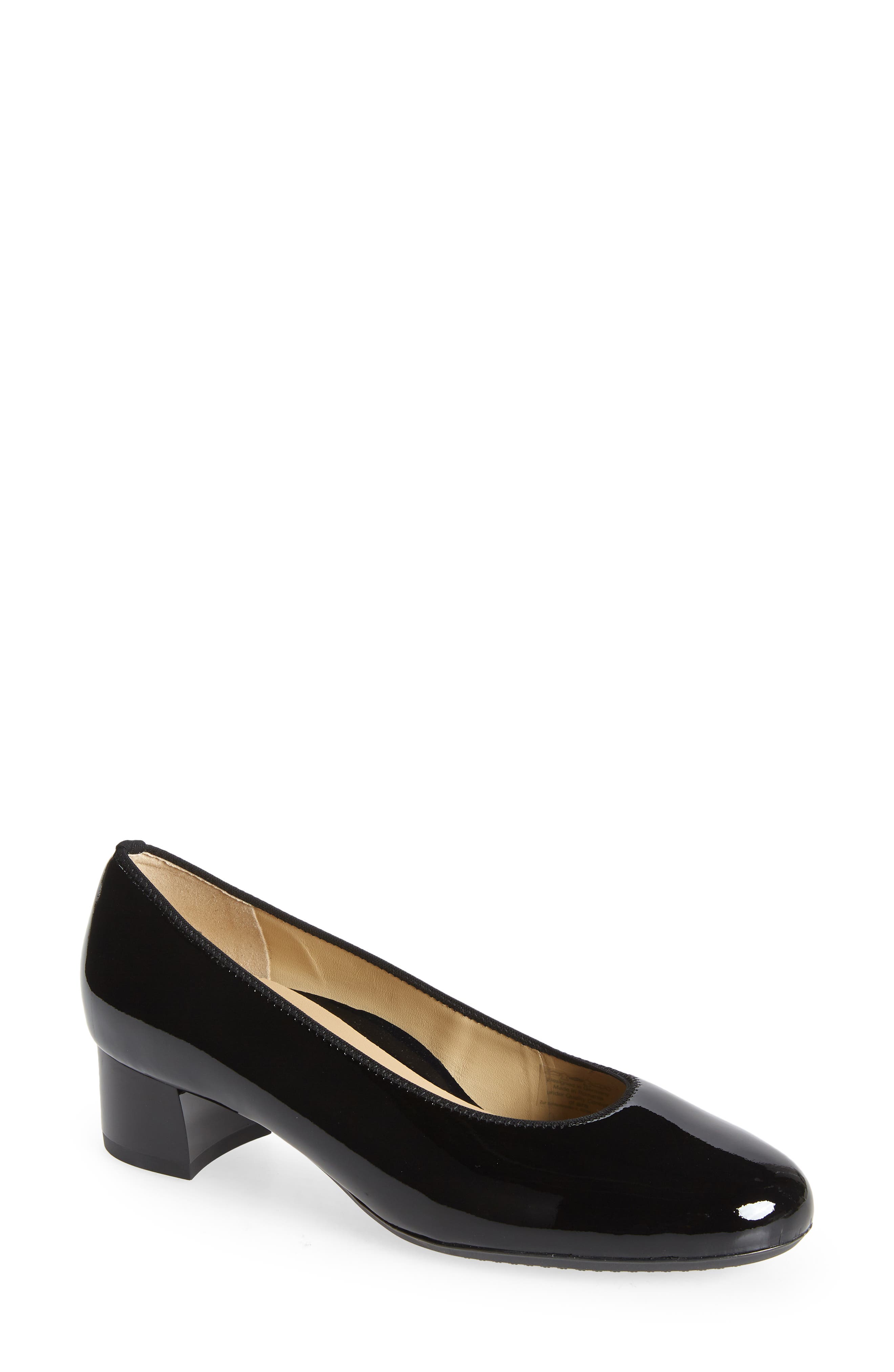 ara Vivian Pump, Main, color, Black Soft Patent Leather