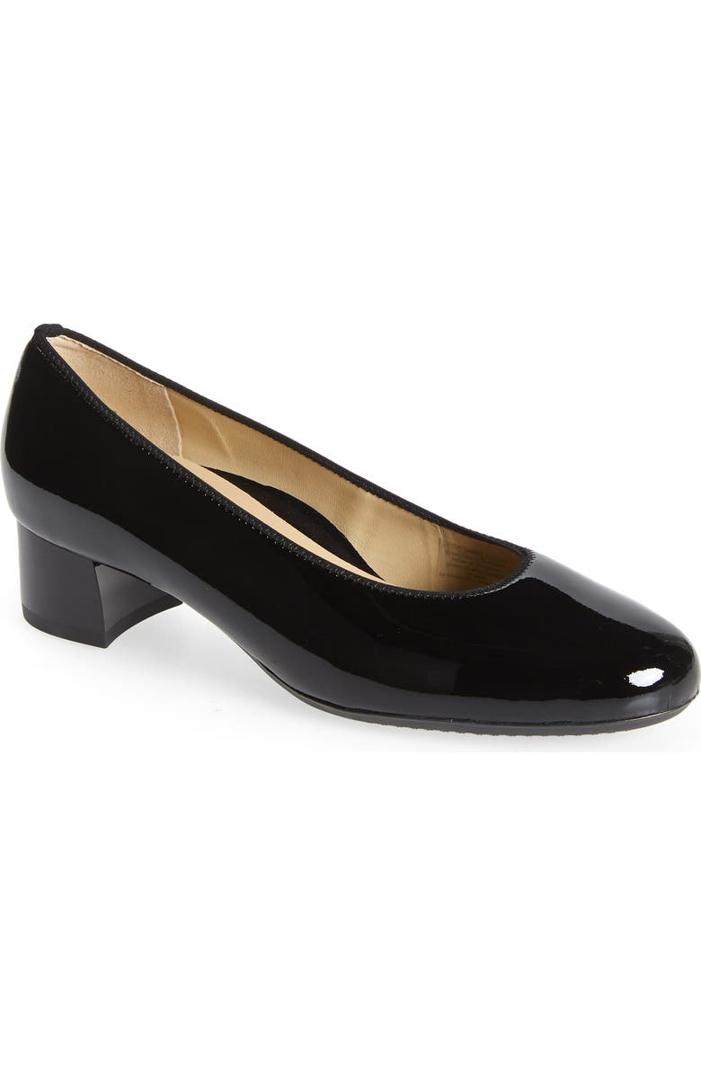 ara Vivian Pump, Main, color, Black Soft Patent Leather