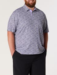 Callaway Big & Tall Hibiscus Print Polo Shirt