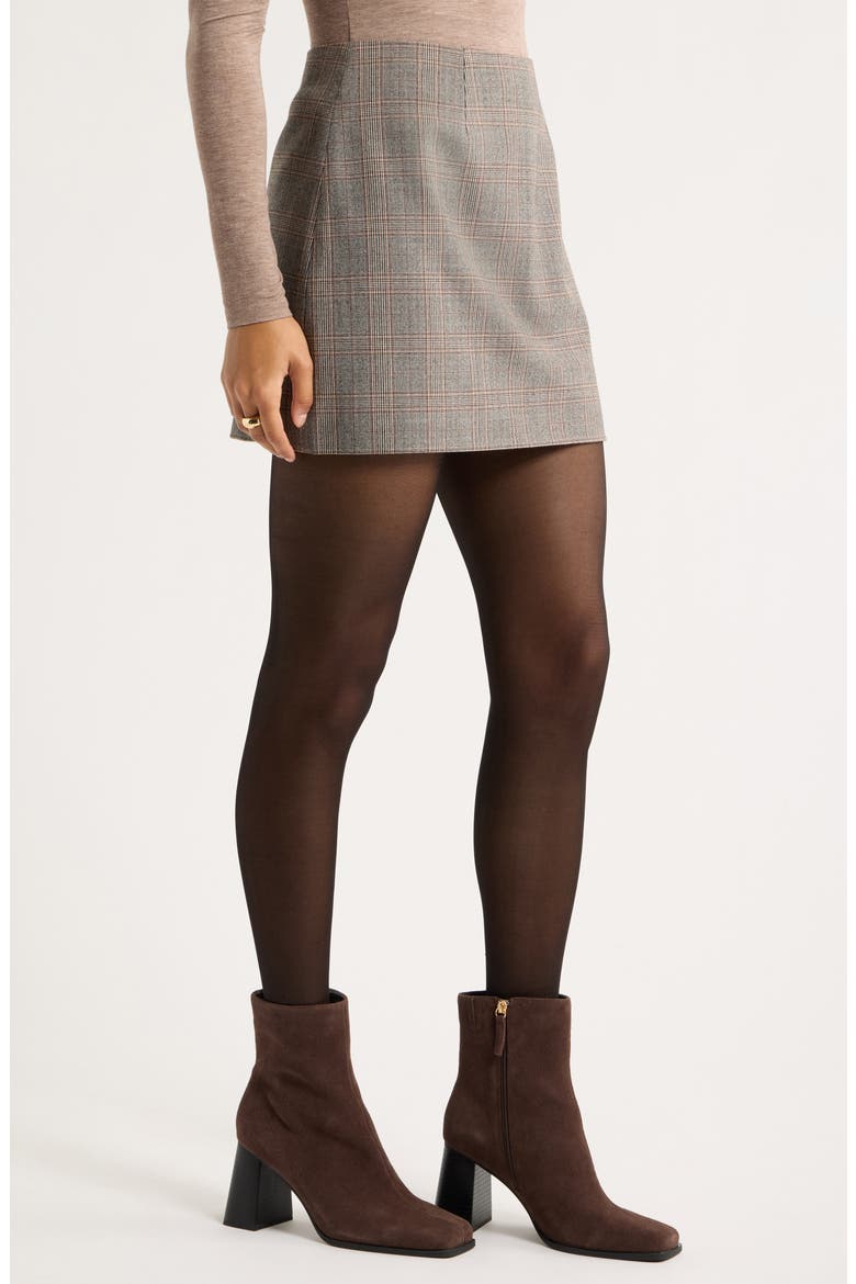 Heritage Plaid Miniskirt, Alternate, color, BLACK- BROWN JOY PLAID