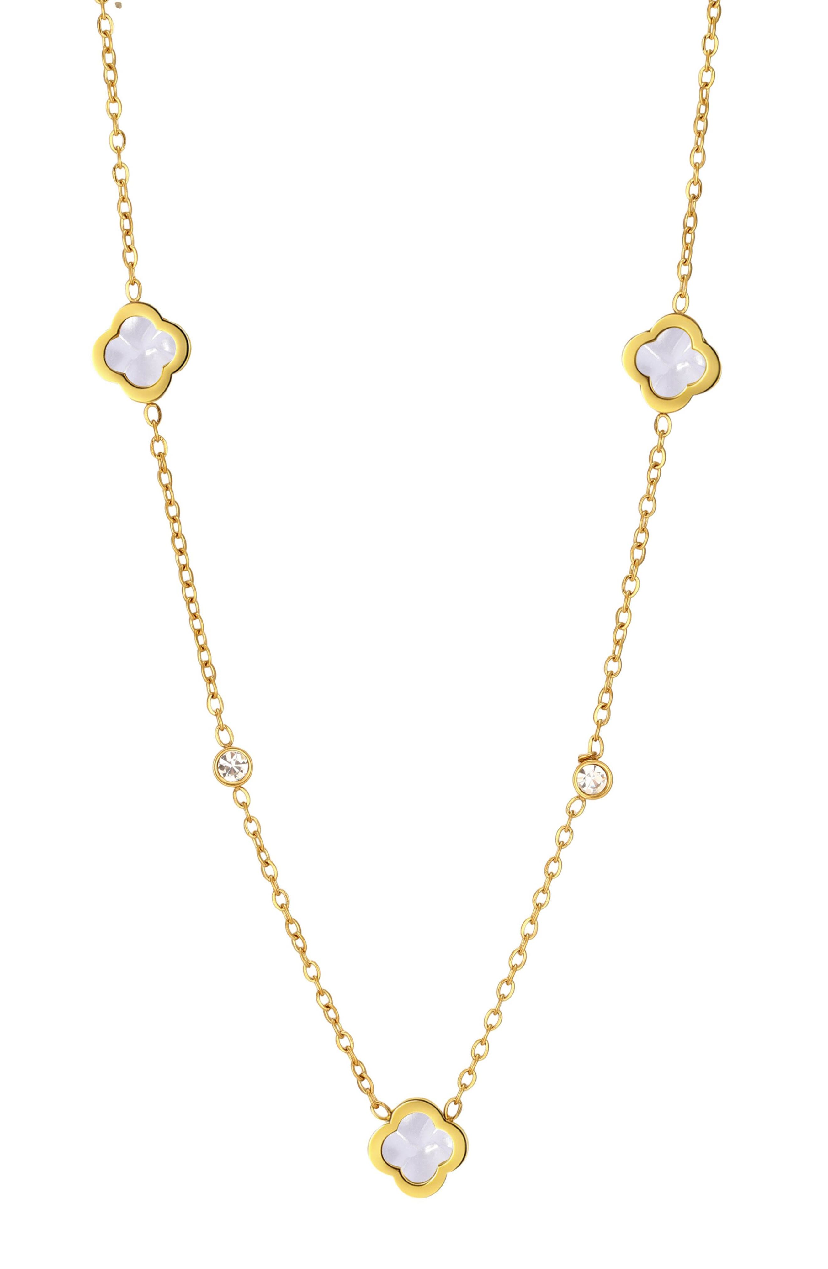 Floral Station Necklace