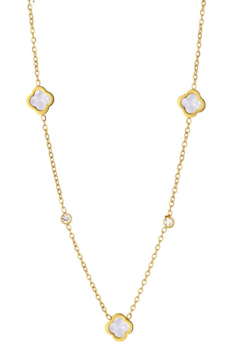 Floral Station Necklace