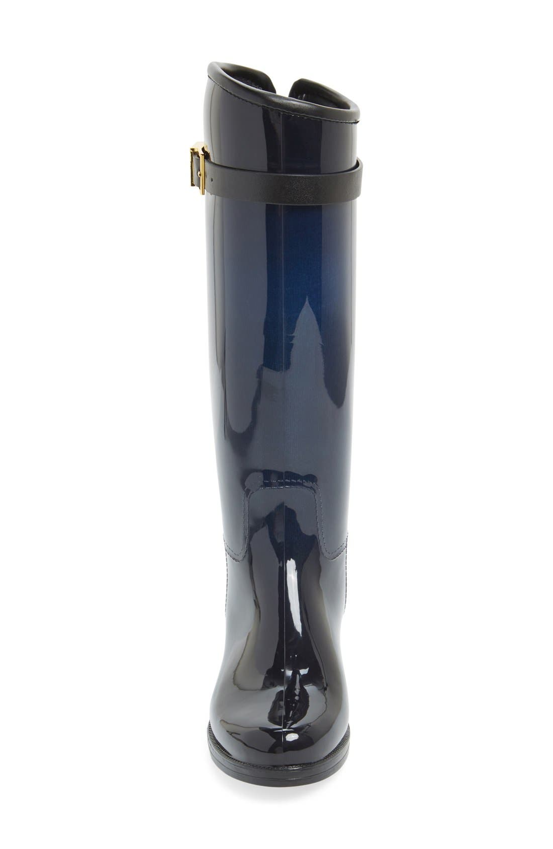 Bristol Weatherproof Knee High Rain Boot, Alternate, color, NAVY/ BLACK