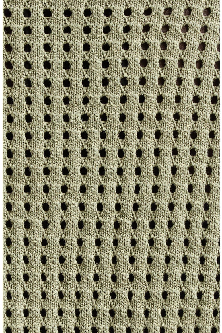 Open Stitch Zip Cardigan, Alternate, color, SAGE