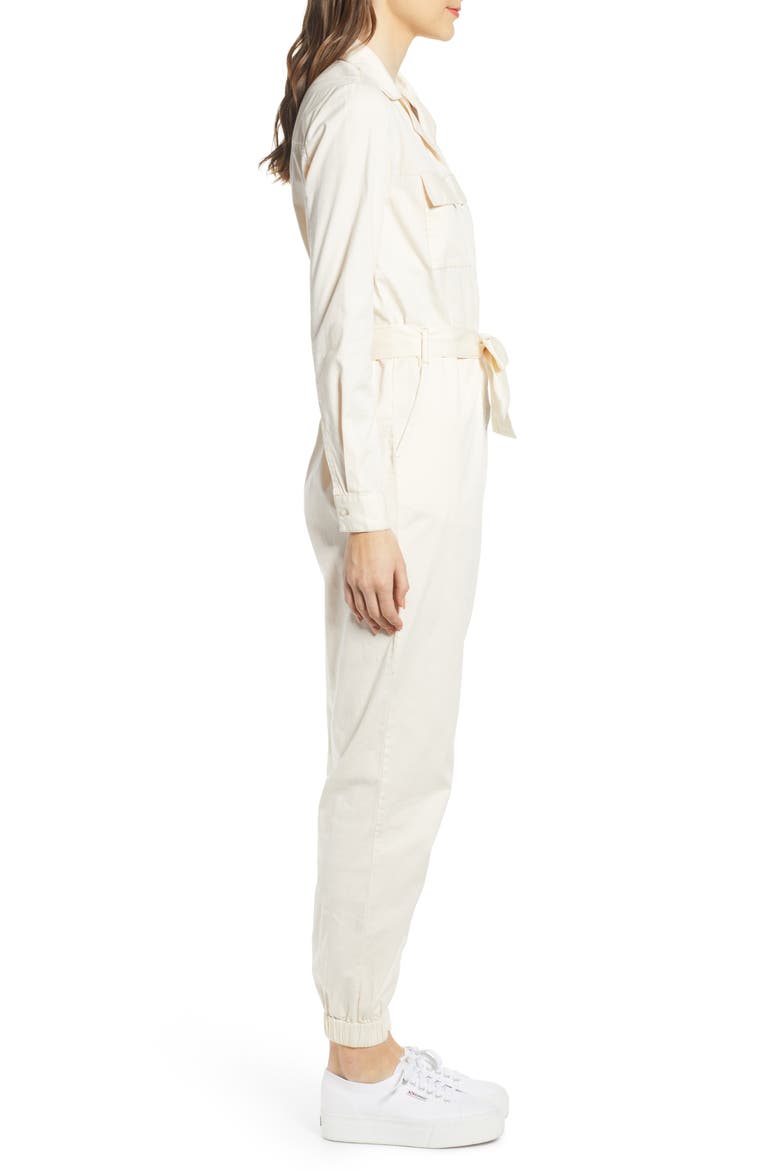Mira Belted Boilersuit, Alternate, color, ECRU