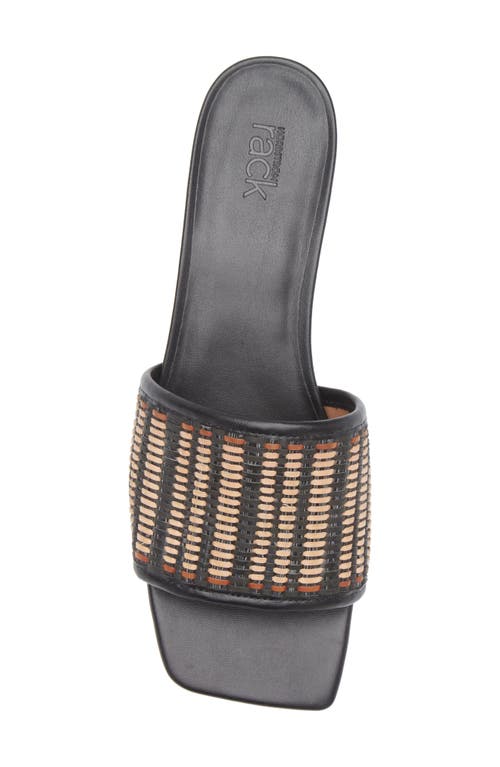 Nordstrom Rack Ilene Woven Kitten Heel Sandal In Black Multi