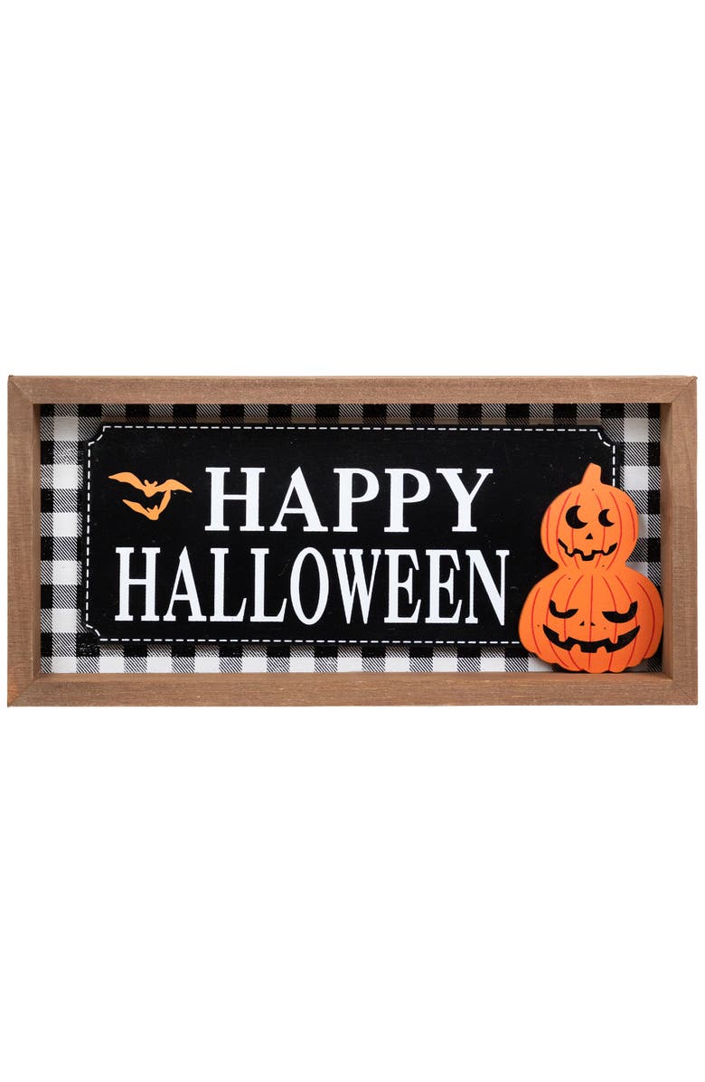 Northlight Happy Halloween Wooden Shadow Box Signs - 12" - Set of 2, Alternate, color, 