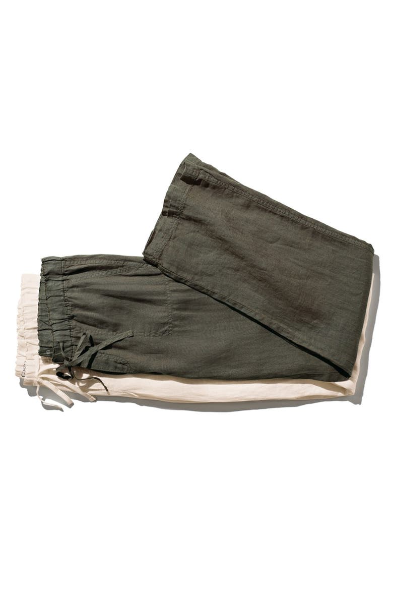 Caslon<sup>®</sup> Drawstring Waist Linen Pants, Alternate, color, 