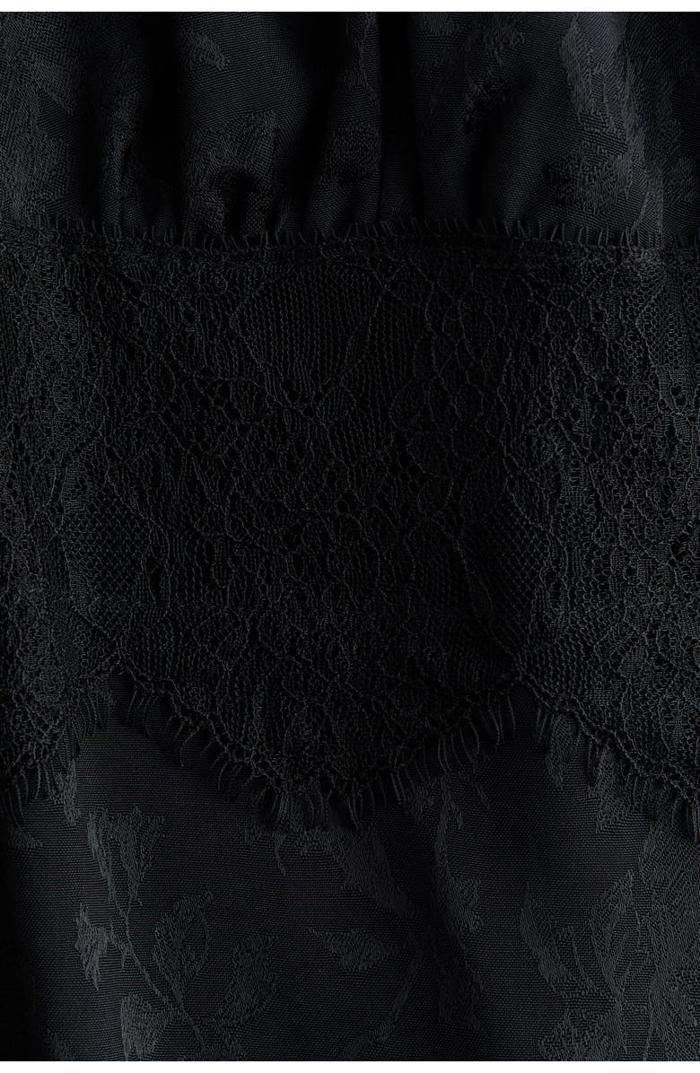 H&M Lace-detail Top, Alternate, color, Black