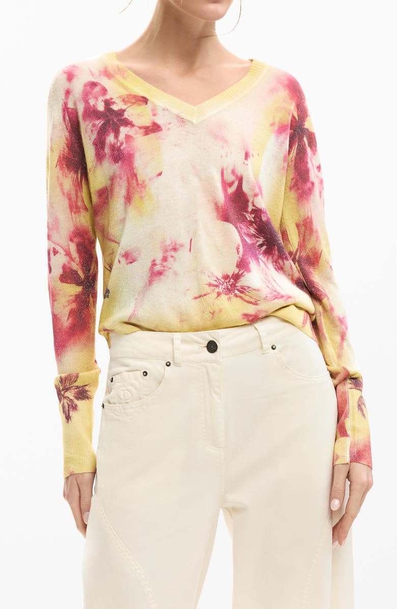 Desigual Lace Up Hem Denim Pants, Alternate, color, Light Beige