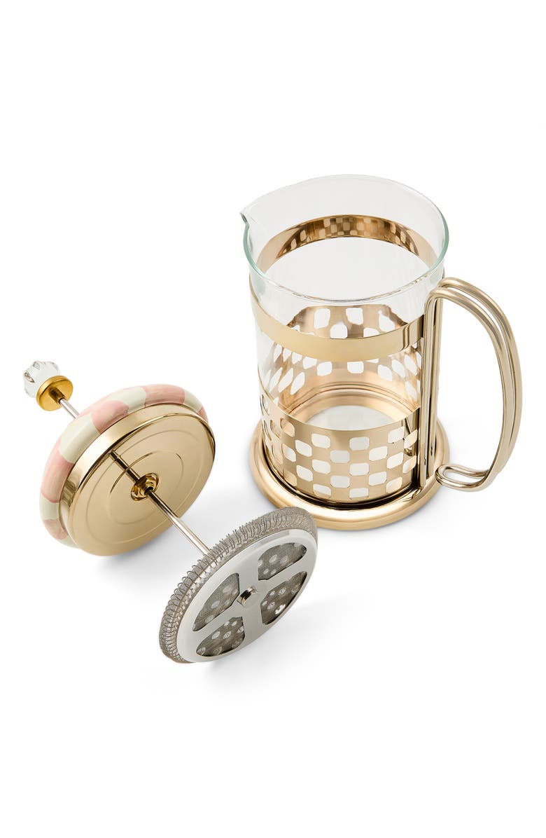 MACKENZIE CHILDS Rosy Check French Press, Alternate, color, Rosy