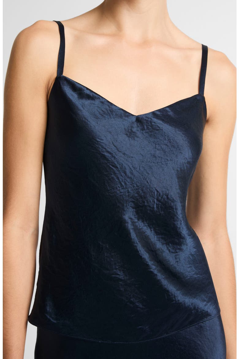 Crinkle Satin Camisole, Alternate, color, COASTAL