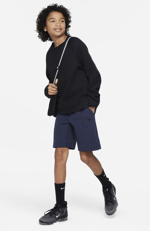 Nike Tech Fleece Big Kids' (boys') Shorts In Blue