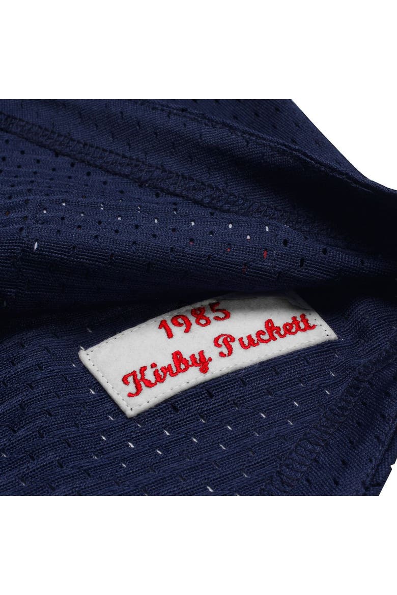 Men's Mitchell & Ness Kirby Puckett Navy Minnesota Twins 1985 Authentic Cooperstown Collection Mesh Batting Practice Jersey, Alternate, color, Navy