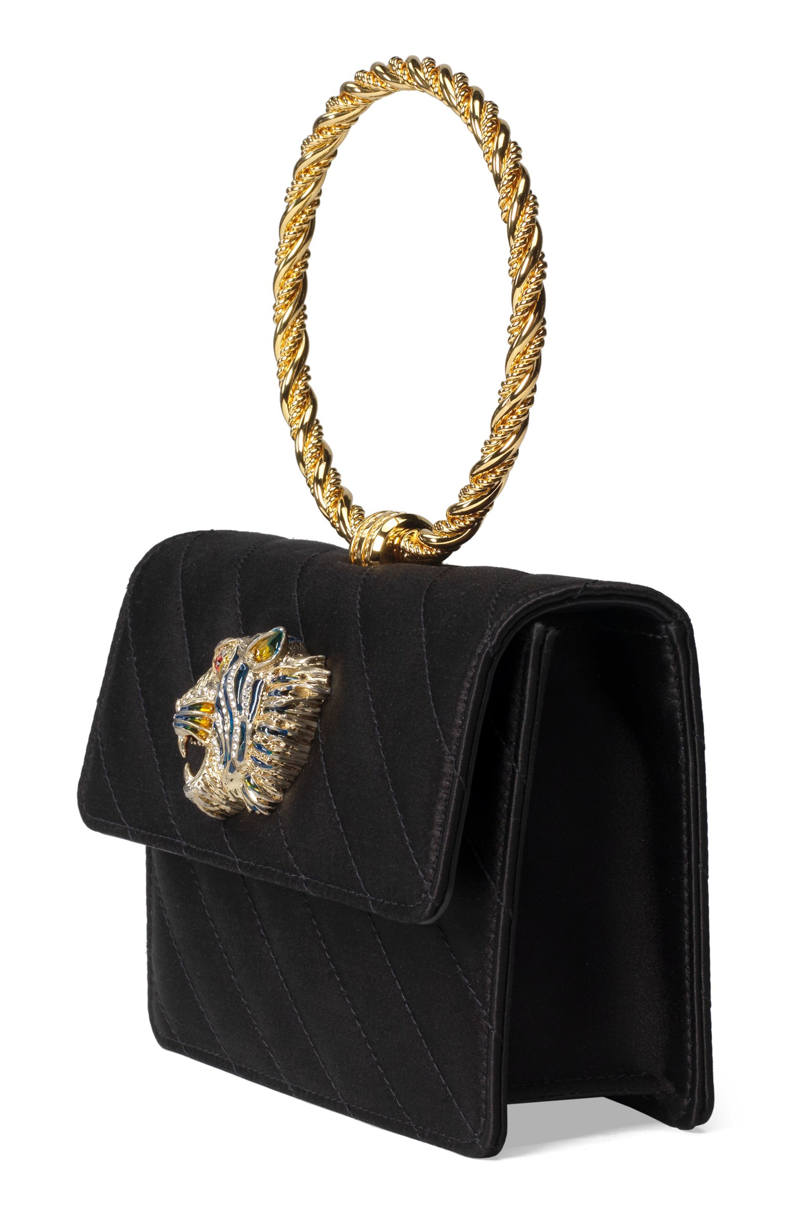 Gucci Broadway Quilted Ring Top Handle Bag, Alternate, color, 