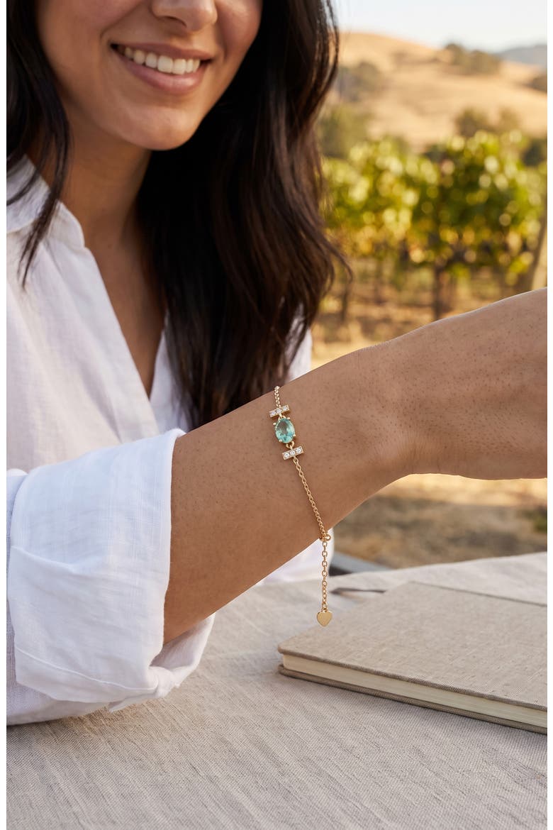 Amina 14k Gold Plated Chain Bracelet, Alternate, color, GOLD