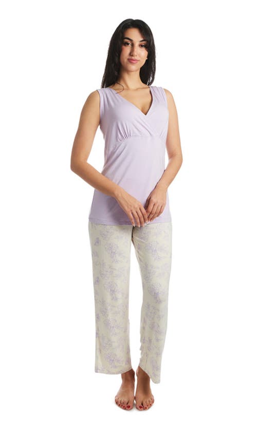 Everly Grey Analise During & After 5-piece Maternity/nursing Sleep Set For Mom & Baby In Gray
