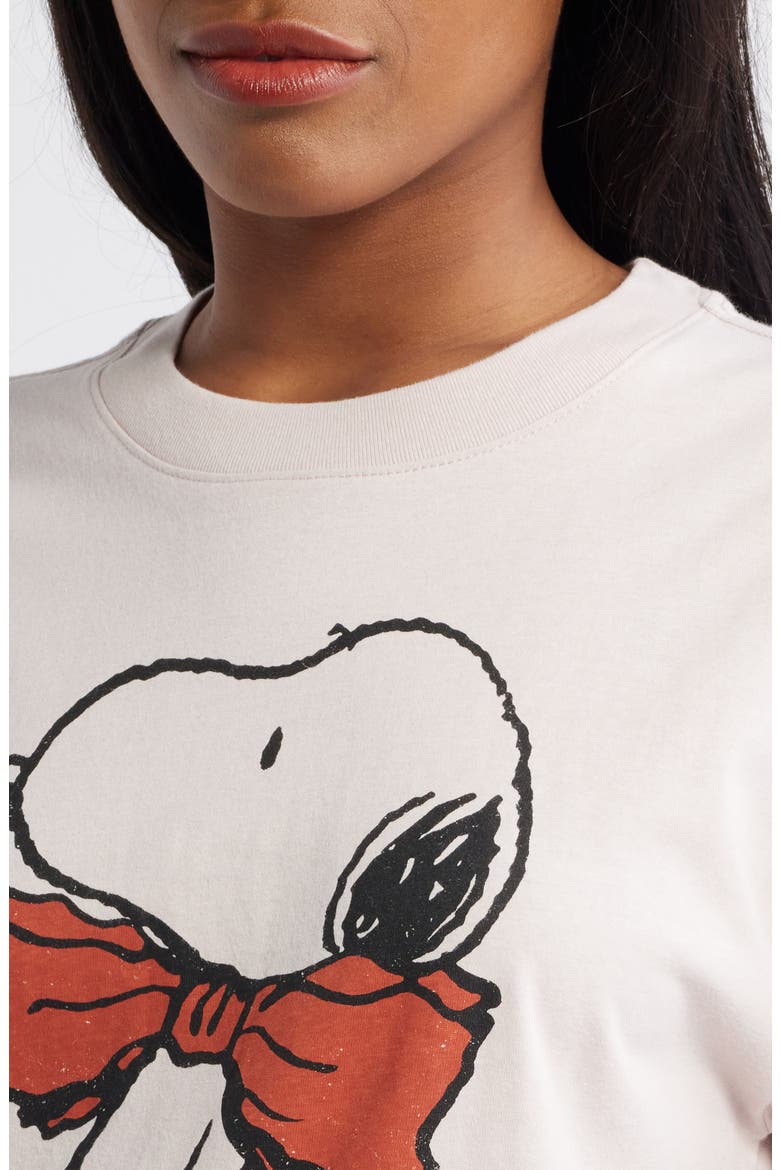 Peanuts® Snoopy Bow Tie Cotton Graphic T-Shirt, Alternate, color, PINK