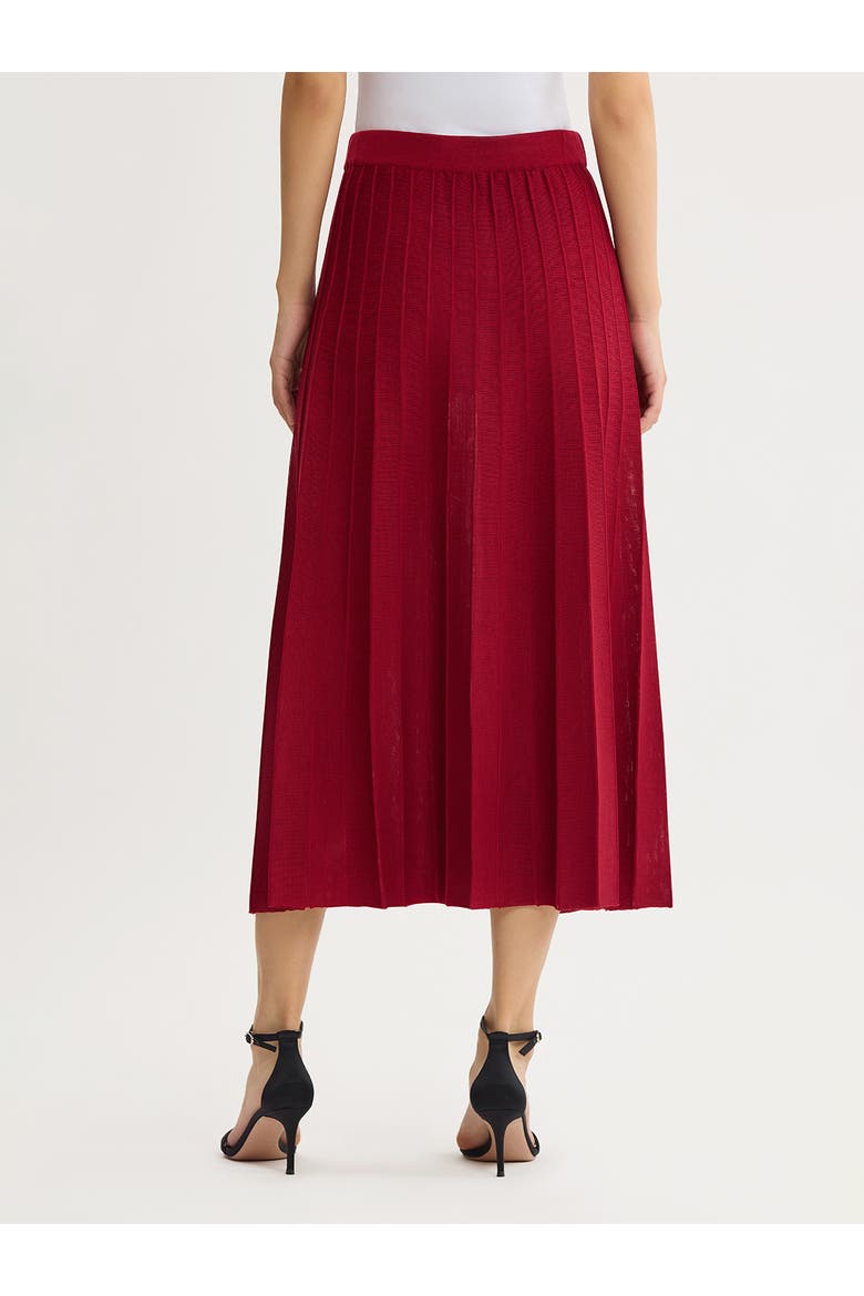 Flared Wide Ribbed Soft Knit Maxi Skirt, Alternate, color, Scarlet Red