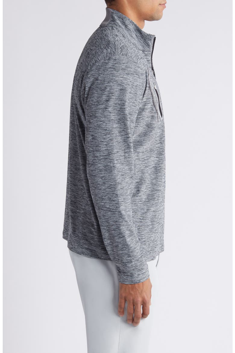 Sabino Quarter-Zip Performance Pullover, Alternate, color, HEATHER BLACK