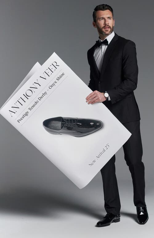 Anthony Veer Prestige Tuxedo Derby In Black Onyx Shine