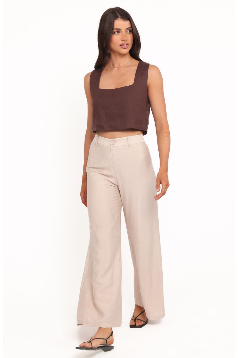 Lauren High Waist Wide Leg Pants, Alternate, color, BEIGE