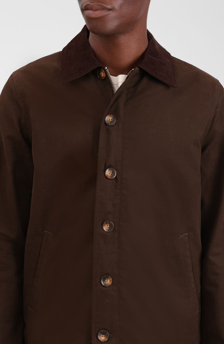 Bagatelle Classic Cotton Work Jacket, Alternate, color, Chocolate