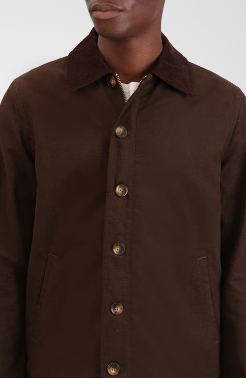 Bagatelle Classic Cotton Work Jacket In Brown